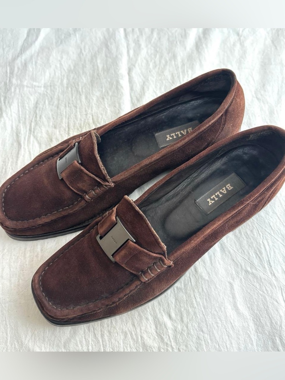 Bally tempest suede loafers